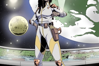 Review  make amazing comic books illustration or characters designs for you