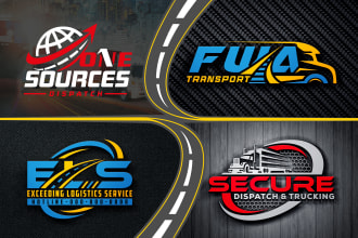 do transport logistics logo for trucking cargo dispatching automotive delivery