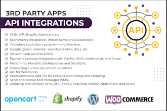 do API development or integrations for any type of API