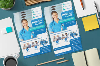 design a professional medical flyer, brochure, postcard
