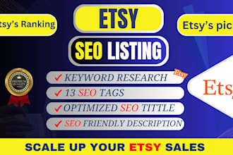 rank etsy listing with etsy SEO title and tags