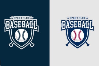 make an amazing baseball logo design with free vector file