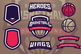 design beautiful basketball logo with unlimited revision