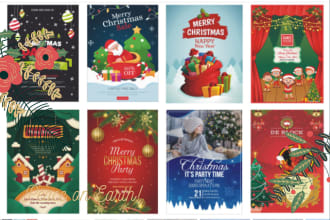 design custom christmas card, birthday , wedding  card etc