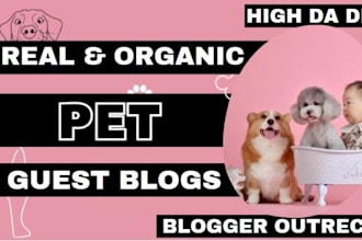 pet guest posts and link building on top pet guest blogs with pet backlinks