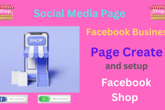 do create facebook business page for you fd shop and setup