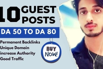 publish and write 10 high authority dofollow guest post