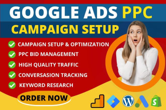 setup google ads adwords PPC campaign search and CPC CTR campaign manage