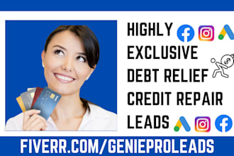 generate highly exclusive credit repair leads credit repair website landing page