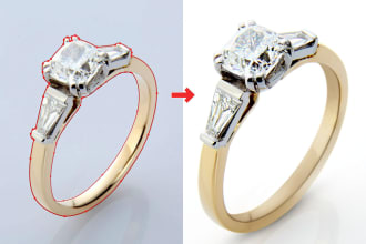 jewelry retouching, product photoshop editing