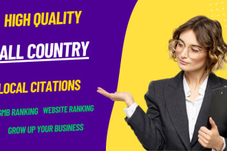 do USA, canada, UK, australian, germany, india, local citations SEO directrories
