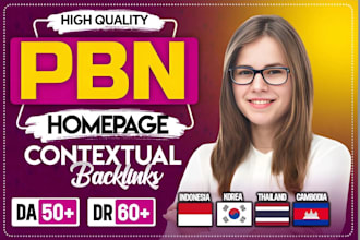 create 50 homepage da dr 50 plus dofollow contextual SEO backlinks