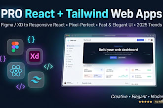 convert figma design to responsive react website, figma to react tailwindcss
