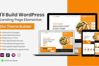 build a wordpress landing page using elementor, divi theme builder