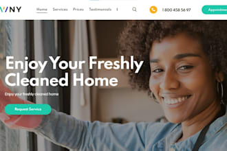 cleaning service website, clean wordpress website, booking koala website