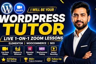 be your hands on wordpress tutor for live zoom lessons
