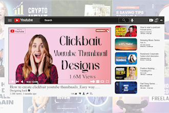 create attractive clickbait youtube thumbnail