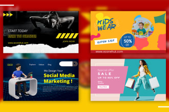 design catchy website banner, product or digital store banner