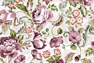 design seamless prints for home textiles bed sheet, pillows,curtains and similar