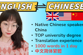 translate english to chinese or chinese to english
