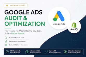 setup google PPC campaign, audit, optimize and manage your ads campaigns