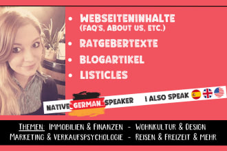 write a professional and unique text in german