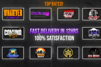do professional logo for your fivem and discord server