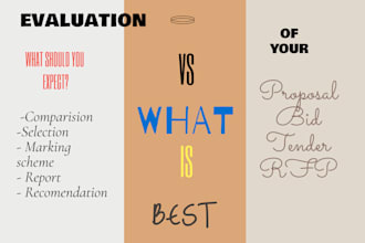 do technical analysis and  evaluation of your bids, rfp proposal to select best