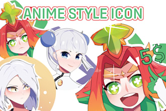 draw a cute anime profile picture or icon of you