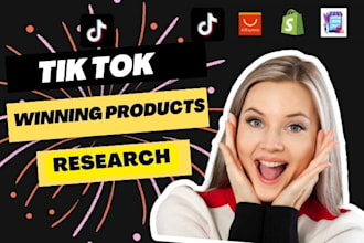do research tik tok winning product