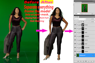 do multi clipping path white background or layer masks