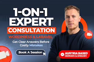 provide a 1on1 consultation for your wordpress or laravel project
