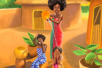 do african american children book illustration and page