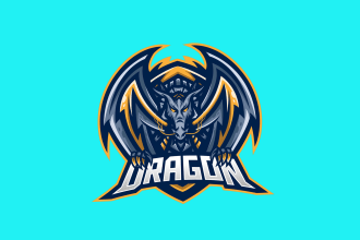 design creative dragon mascot logo for your business