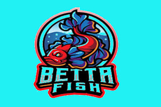 design a management betta fish mascot sport logo bonus free editable file