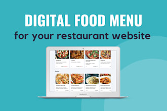 create a digital food menu for your restaurant website