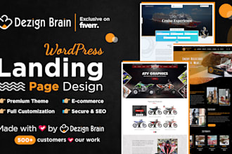 landing page design on wordpress website landing creative design