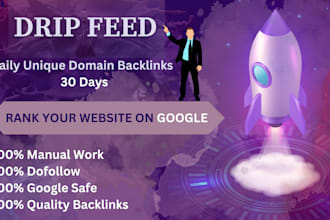 create drip feed high domain authority backlinks