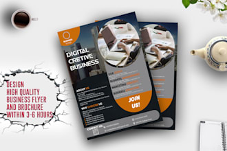 create eye catching business flyers in high quality and print ready design
