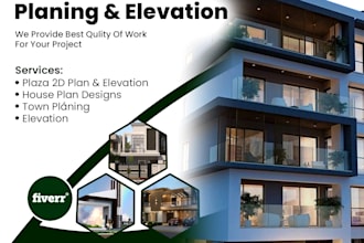design 3d elevation 2d drawings and floor plans