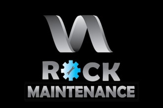 design minimal rock maintenance logo for you