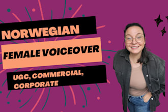 be your female adult norwegian voiceover