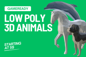 create low poly animals for you