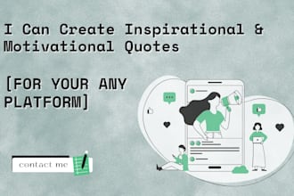 design inspirational motivational quotes in a hours
