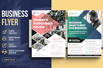 design a flyer for real estate, medical, and financial firms