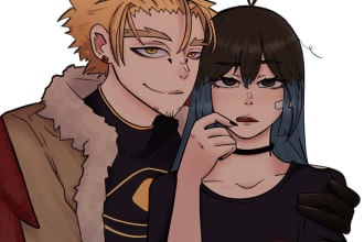 draw couples in anime style