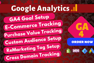 fix or setup google analytics4,ga4 ecommerce tracking, conversion tracking GTM