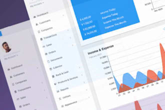 make a complete invoice software, banking system, store