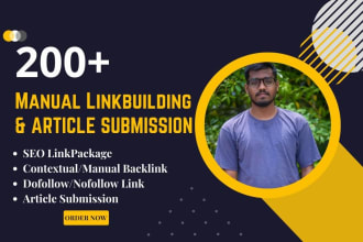 do manual contextual link building and article submission for organic traffic