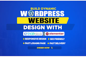 build dynamic wordpress website with crocoblock elementor pro